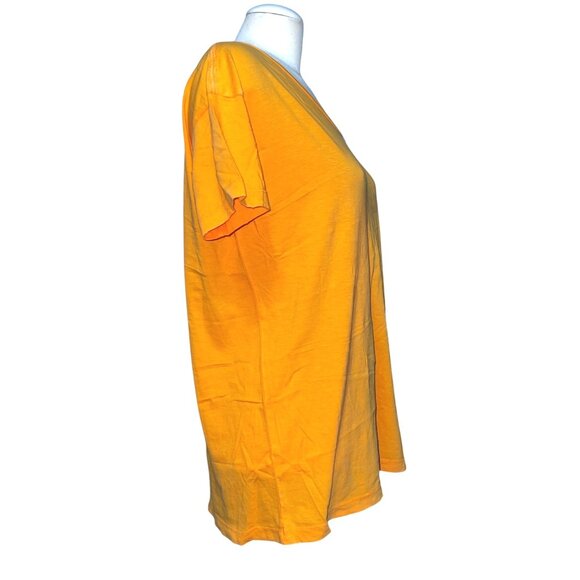 Aerie Womens V-Neck T-Shirt In Orange Sz XS Womens Oversized T Shirt - Picture 14 of 15